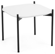 Table d'appoint MEET, carré, blanc