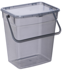 Boîte vide pour lessive, gris transparent