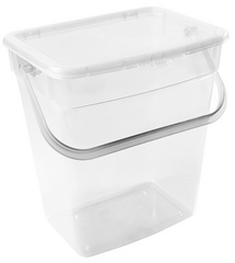 Boîte vide pour lessive, transparent