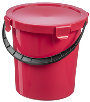 Seau à cueillette avec couvercle, rouge