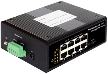 Industrial Gigabit PoE Switch, 7-Port, Unmanaged