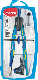Coffret compas PRECISION SYSTEM FANCY, turquoise, 3 pièces