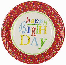 Papp-Teller "Happy Birthday"