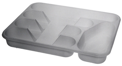 Range-couverts, 5 compartiments - argent