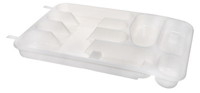 Range-couverts, 7 compartiments - blanc