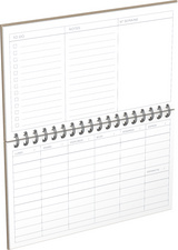 Agenda DESK PLANNER, ouvert