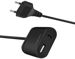 USB-Adapterstecker mit Festkabel, 1x USB-A / 1x USB-C