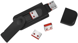 Verrou USB de sécurité, 1 clé / 4 verrous