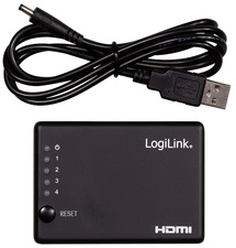 Distributeur HDMI 4K/60 Hz avec câble d'alimentation DC