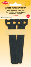Serre-câble auto-agrippant, 125 x 40 mm, noir