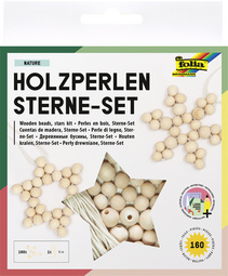 Holzsterne-Perlenset "NATURE"
