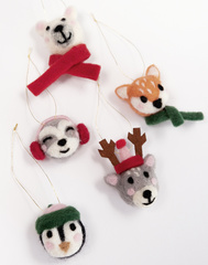 Filzkugeln "Winter Tiere"