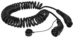 Symbolbild: E-Auto-Spiralladekabel, Typ 2, 3-phasig