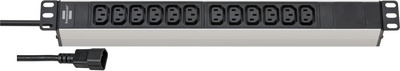 19" Steckdosenleiste Alu-Line, 12-fach