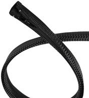 Kabelschlauch mit Reißverschluss, schwarz