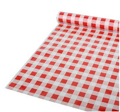 Nappe en plastique "Carreau", rouge