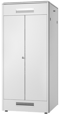 19" Netzwerkschrank Unique - gelochte Fronttür (Rückseite)