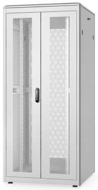 Armoire réseau 19" Unique - porte avant perforée - porte arrière perforée à double battant