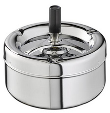 Drehaschenbecher KLASSIKER, silber