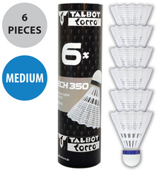 Volant de badminton Tech 350, couleur de jupe : blanc