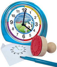 Kinderwecker & Stempel-Set "Fußball"