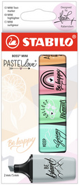 Surligneur BOSS(R) MINI Pastellove 2.0, étui de 5