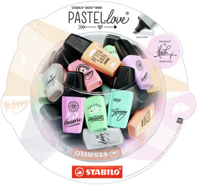 Surligneur BOSS(R) MINI Pastellove 2.0 - dans une bonbonnière