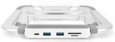 Notebook-Ständer mit integrierter USB-C Docking Station