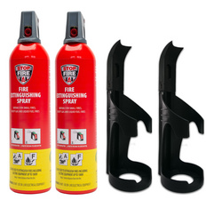 Spray extincteur "STOP FIRE" + 2 supports fixation