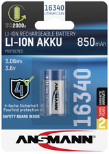 Li-Ion Akku 16340, im Blister
