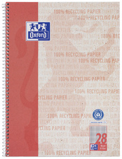 Collegeblock Recycling, rot