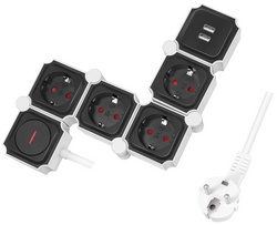Bloc multiprises flexible