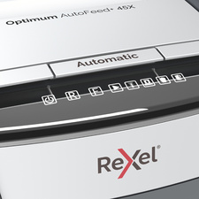 Destructeur de documents Optimum AutoFeed+ 45X, vue d'en haut