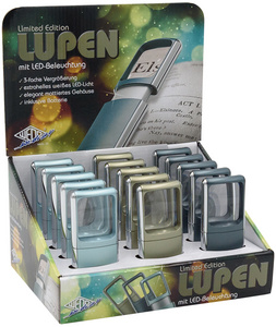 Rechtecklupe mit LED-Beleuchtung, 15er Display