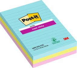 Super Sticky Notes, liniert - 101 x 152 mm
