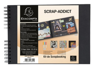  Kit de scrapbooking SCRAP ADDICT, noir