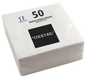 Cocktail-Servietten uni, weiß