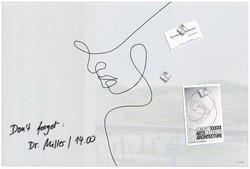  Visuel de référence : Tableau magnétique en verre artverum Line Art, (L)600 x (H)400 mm