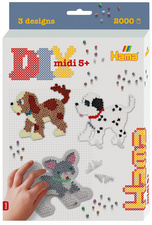  Perles à repasser midi "Chien & chat", boîte cadeau