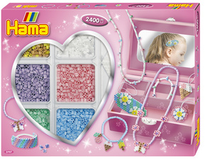  Perles à repasser midi "Création bijoux", boîte cadeau