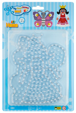 Plaques pour perles à repasser maxi "Papillon, princesse", sous blister