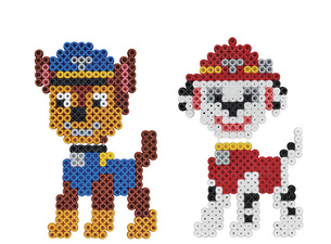 Visuel de référence : Utilisation des perles à repasser midi "Paw Patrol"