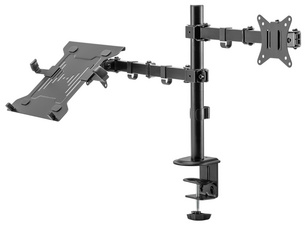 Universal Monitorarm mit Notebookhalterung