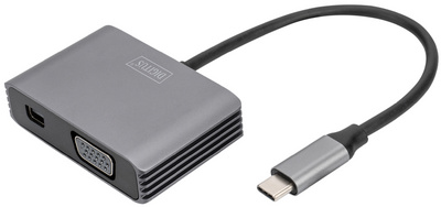 USB-C - 2in1 Grafik-Adapter Mini DisplayPort + VGA