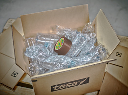 hergestellt aus recycelten PET-Flaschen