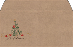 Weihnachts-Motiv-Umschlag "Christmas with apples"