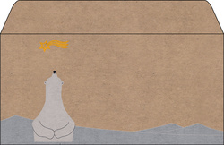 Weihnachts-Motiv-Umschlag "Polar bear with shooting star"