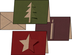 Weihnachtskarten-Set "Cut-out style", DIN A6