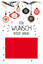Weihnachts-Gutscheinkarte "Wunsch"