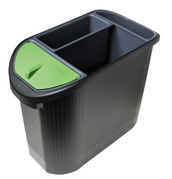 Papierkorb "TOPLINE", schwarz/anthrazit - inkl. 3 Einsätze